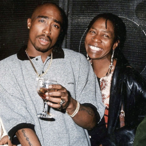Tupac with his mother, the late Afeni Shakur